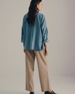 Hemden Und Blusen Sessùn |Botania Provencial Blue