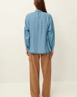 Hemden Und Blusen Sessùn |Botania Provencial Blue