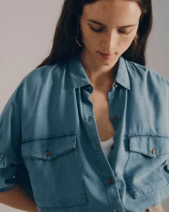 Hemden Und Blusen Sessùn |Botania Provencial Blue