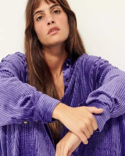 Hemden Und Blusen Sessùn |Kyoto Velvet Orient Blue