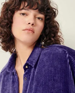 Hemden Und Blusen Sessùn |Kyoto Velvet Orient Blue