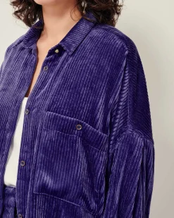 Hemden Und Blusen Sessùn |Kyoto Velvet Orient Blue