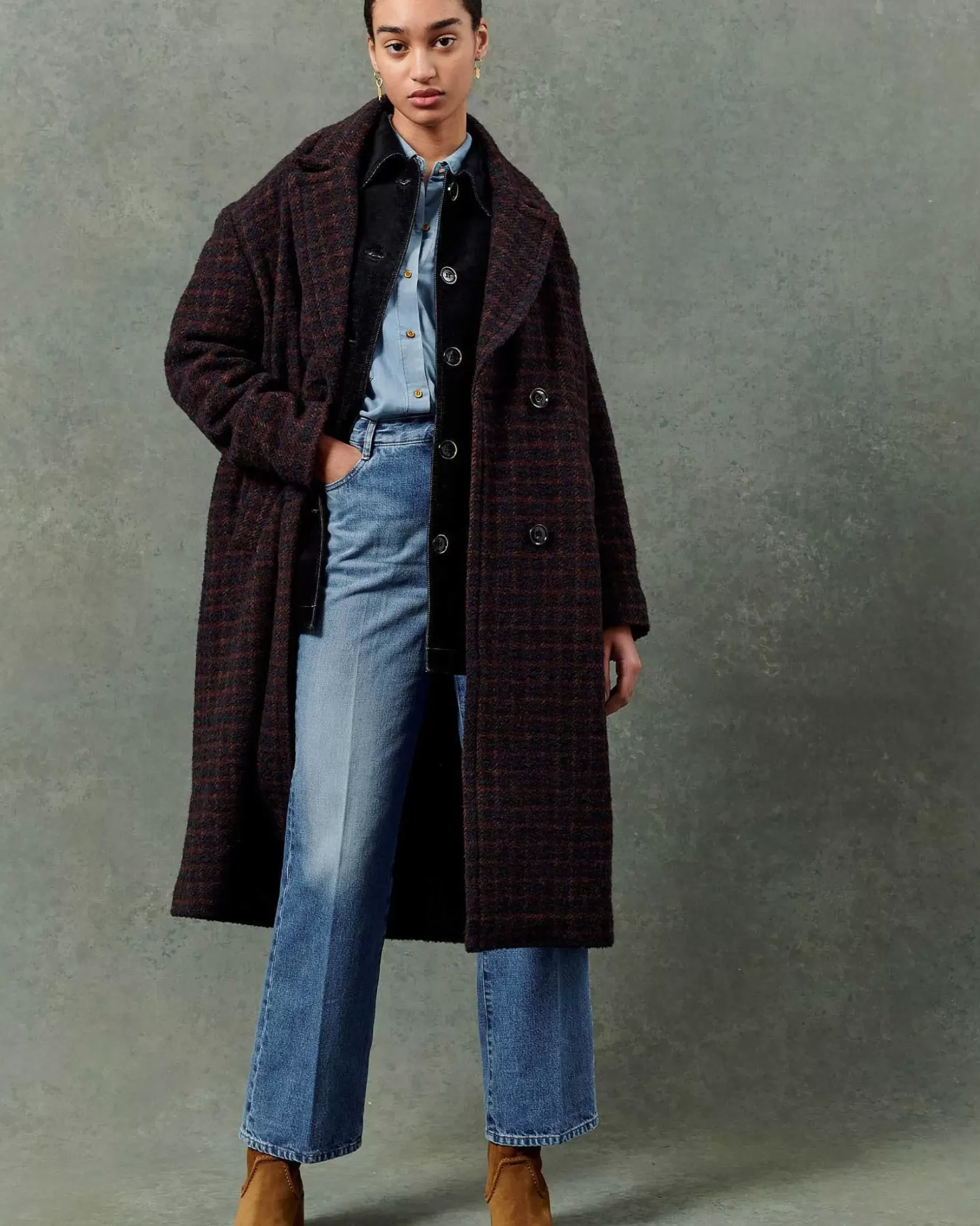 Mantel Sessùn |Silvana Cherry Blue