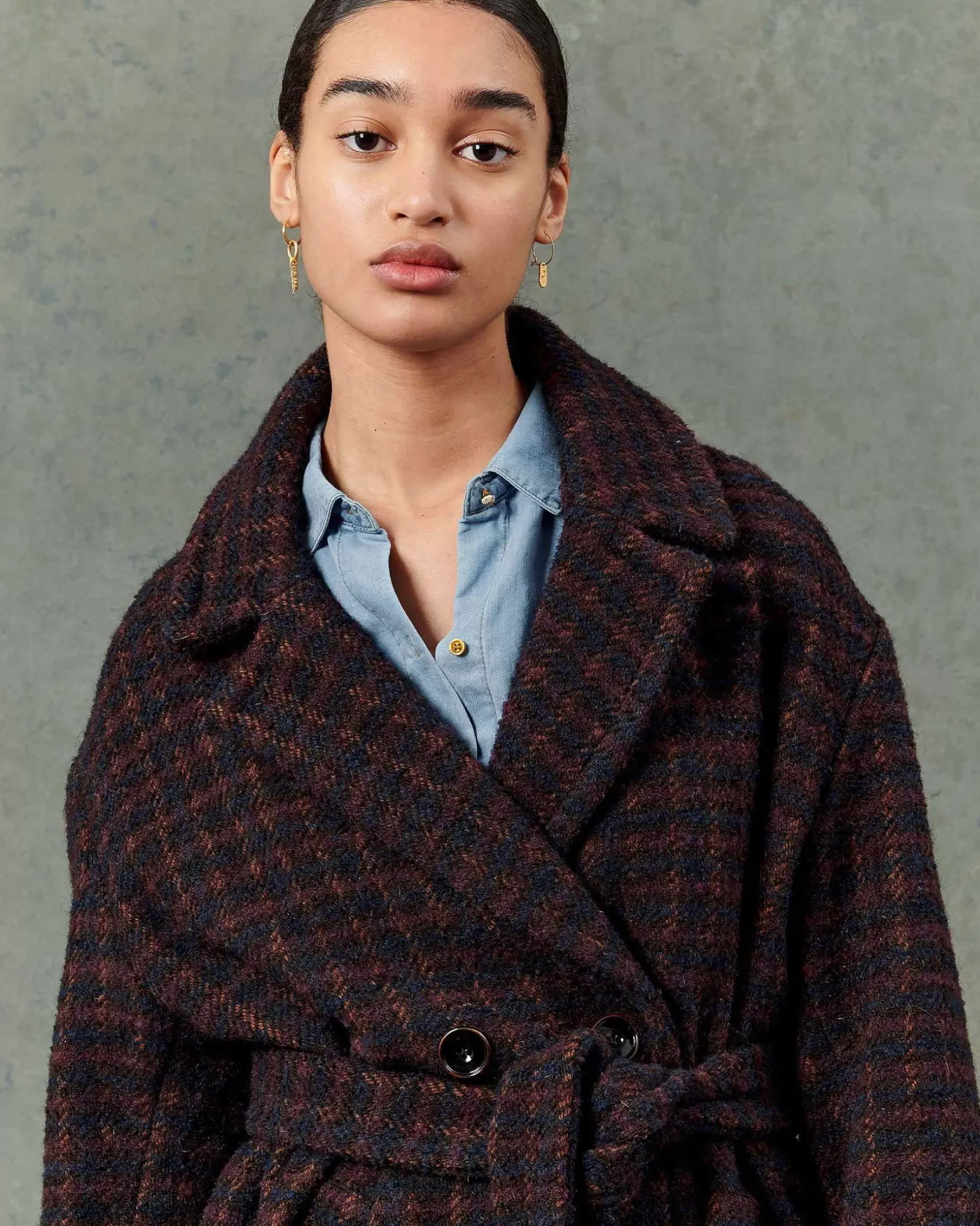 Mantel Sessùn |Silvana Cherry Blue